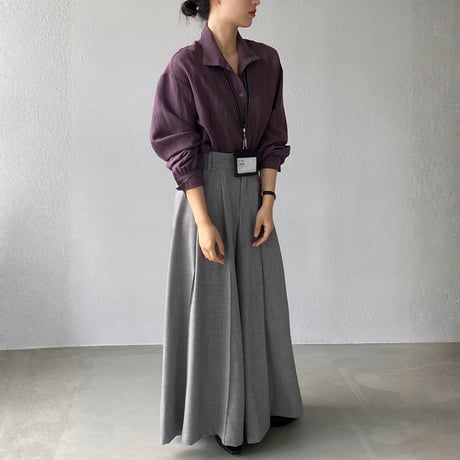 wide pleats long pants｜プリーツワイドロングパンツ（2color）　HC1037