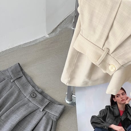 wide pleats long pants｜プリーツワイドロングパンツ（2color）　HC1037
