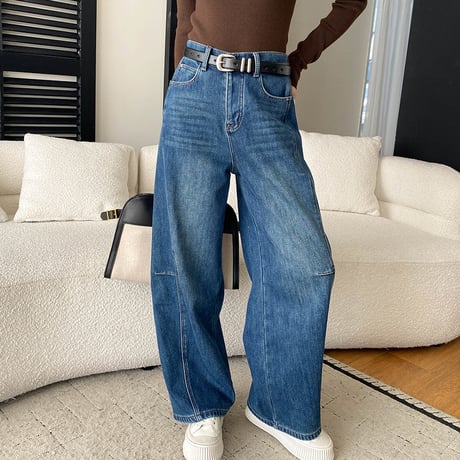 Fleece Lined Wide Denim｜フリース裏地ワイドデニム （2color）　HC1017