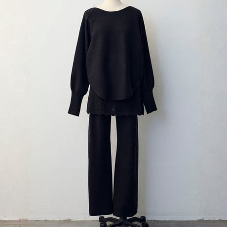Layer Knit Set｜レイヤード風ニットセットアップ（3color）　HF1009