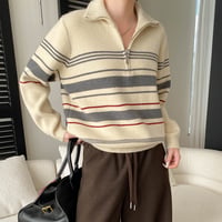 Retro Stripe Half Zip Knit｜ レトロストライプハーフジップニット （3color）　 HB1039