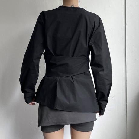 Soft Wrap Blouse｜カシュクール風ウエストシェイプブラウス（3color）　HB1066