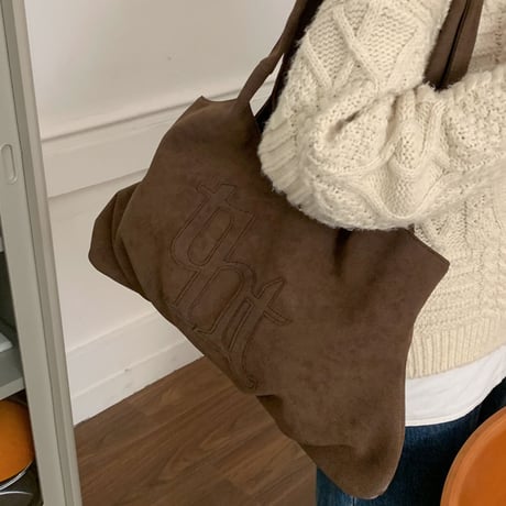 Soft Suede Logo Tote Bag｜ソフトスエードロゴトートバッグ（4color）　 HH1008