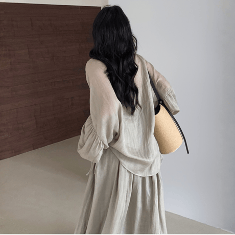 soft linen blouse set｜ソフトリネンブラウスセットアップ（2color）　HF1021