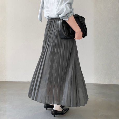 mist gray pleated skirt｜ミストグレープリーツスカート　HD1026