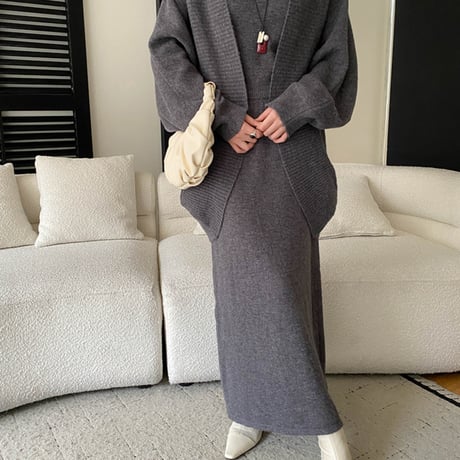 Soft Layer Knit Set｜ソフトレイヤーニット3点セット（3color）　HF1002