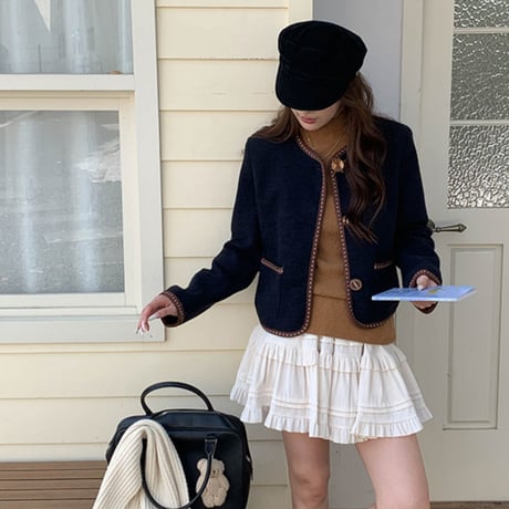 Vintage Trim Tweed Jacket｜ヴィンテージトリムツイードジャケット（2color）　 HA1028
