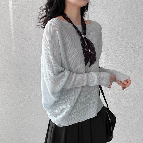 sheer loose rib knit｜シアールーズリブニット（7color）　HB1088