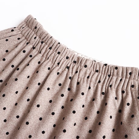 Bloom Dot Midi Skirt｜フリルドットミディスカート　HD1009