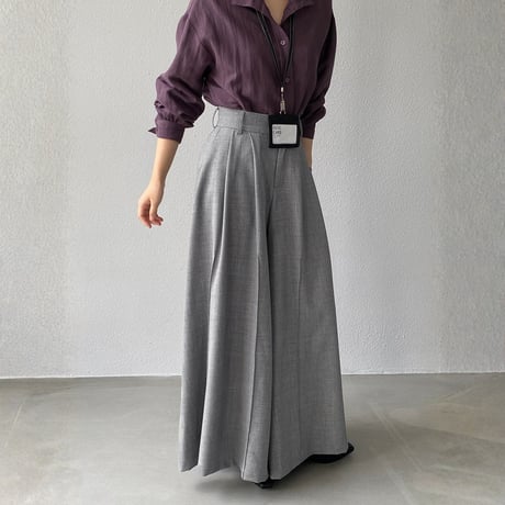 wide pleats long pants｜プリーツワイドロングパンツ（2color）　HC1037