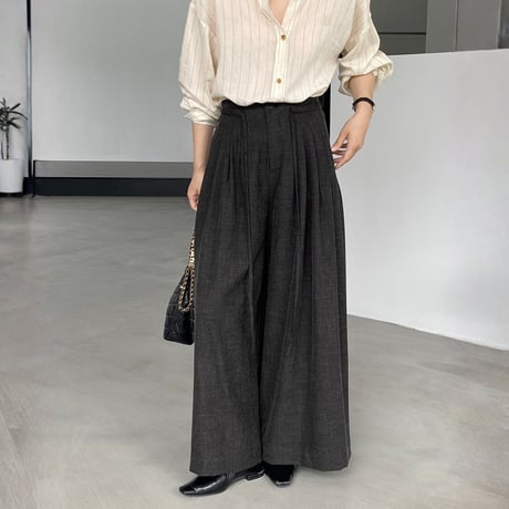 pleats wide pants｜プリーツワイドパンツ　HC1036