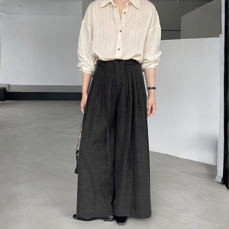 pleats wide pants｜プリーツワイドパンツ　HC1036