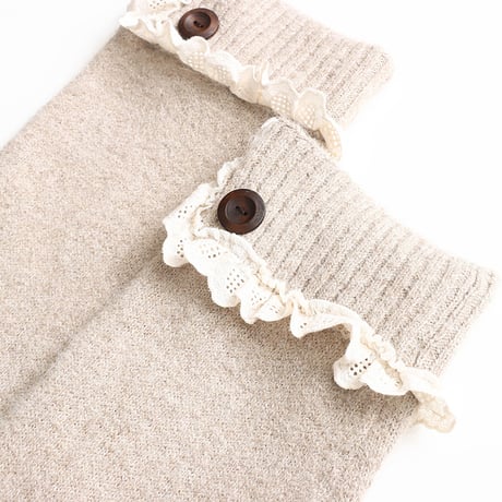 Lace Trim Knit Set｜レーストリムニットカーディガン＆スカートセットアップ（2color）　HF1014