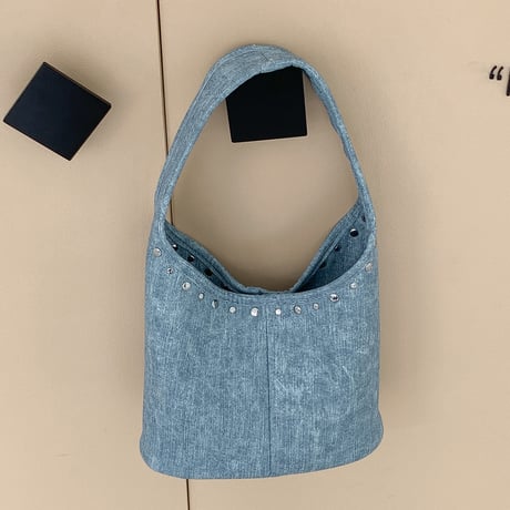 studs denim bucket bag｜スタッズデニムバケットバッグ（3color）　HH1040