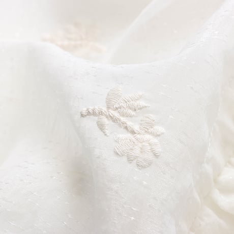 Embroidery Sheer Frill Long Sleeve Blouse｜刺繍シアーフリル長袖ブラウス　HB1075