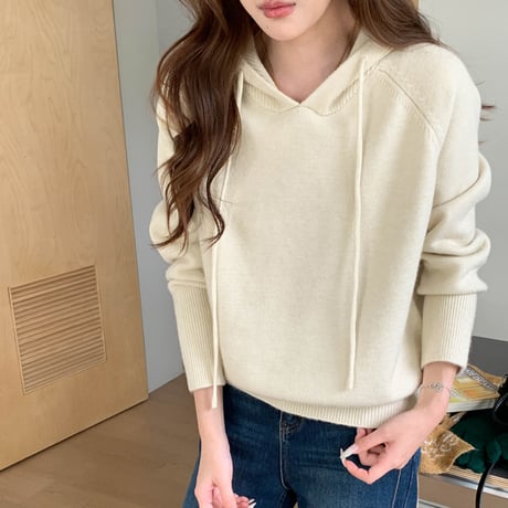 Soft Cozy Hood Knit｜ソフトコージーフードニット（6color）　HB1017