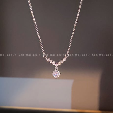 Micro Drop Stone Necklace｜マイクロドロップストーンネックレス　HI1008