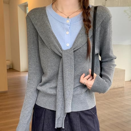Soft Sailor Knit Top｜ソフトセーラーニットトップス（3color）　HB1081