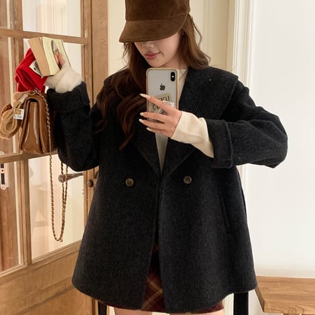 Cozy Soft Lapel Wool Coat｜コージーソフトラペルウールコート（4color）　HA1012