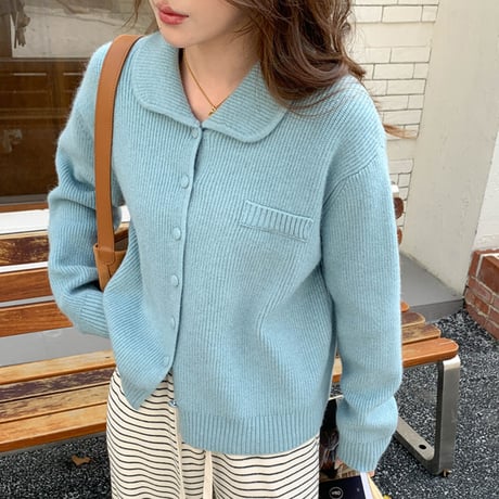 Gentle Collar Knit Cardigan｜ジェントルカラーニットカーディガン（6color）　 HA1020