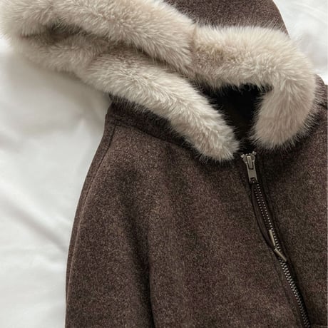 Fluffy Hood Setup｜フードファー裏起毛セットアップ（2color）　HF1008