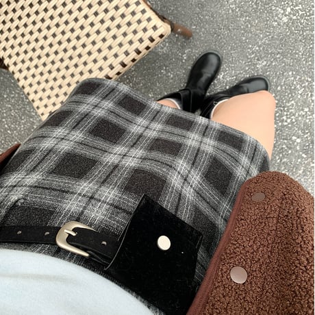 Plaid A-line Mini Skirt｜チェック柄Aラインミニスカート（2color）　HD1005