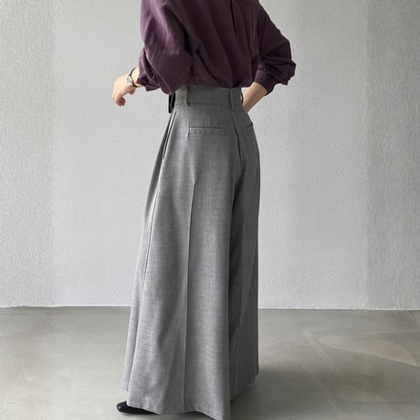 wide pleats long pants｜プリーツワイドロングパンツ（2color）　HC1037