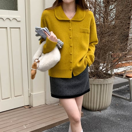 Gentle Collar Knit Cardigan｜ジェントルカラーニットカーディガン（6color）　 HA1020