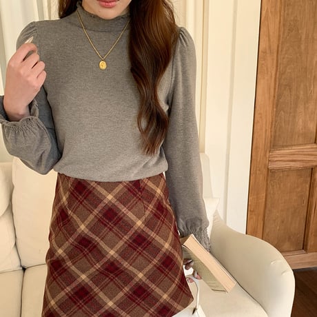 Romantic Puff High-neck Knit｜ロマンティックパフハイネックニット（3color）　HB1006