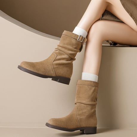 Soft Belt Ankle Boots｜ローヒールベルトアンクルブーツ（3color）　HG1013