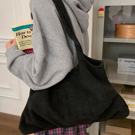 Soft Suede Logo Tote Bag｜ソフトスエードロゴトートバッグ（4color）　 HH1008