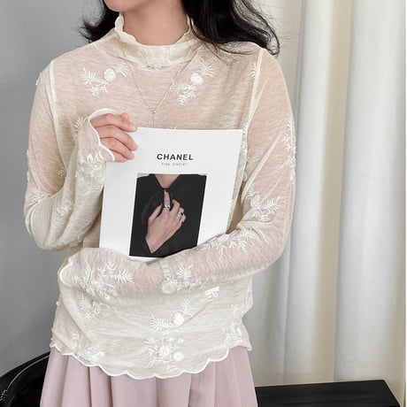 Soft Flower Lace Top｜ソフトフラワーレーストップス　 HB1082