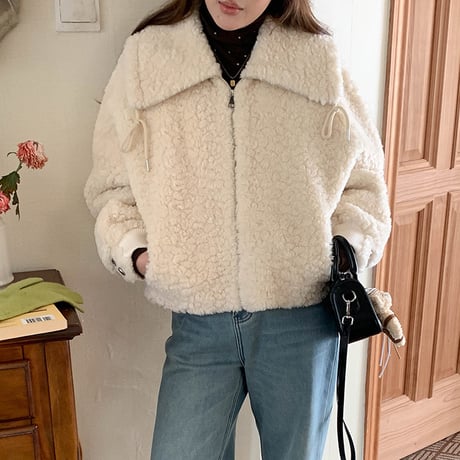 Shearling Short Jacket｜フェイクファーショートジャケット（3color）　 HA1059