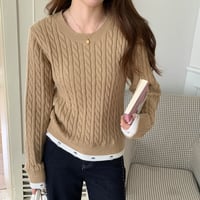 Soft Cable Layered Knit｜ソフトケーブルレイヤードニット（5color）　HB1009