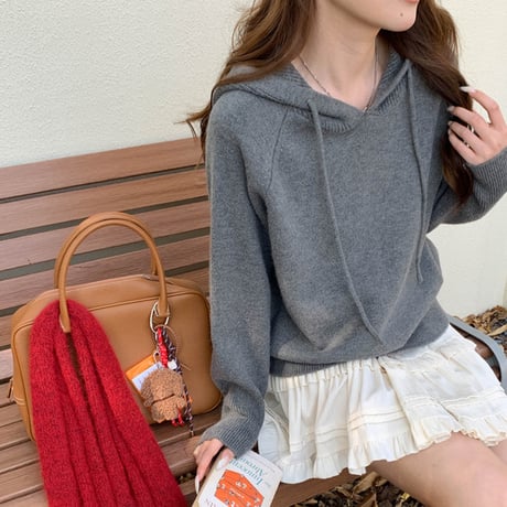 Soft Cozy Hood Knit｜ソフトコージーフードニット（6color）　HB1017