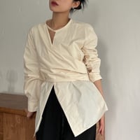 Soft Wrap Blouse｜カシュクール風ウエストシェイプブラウス（3color）　HB1066