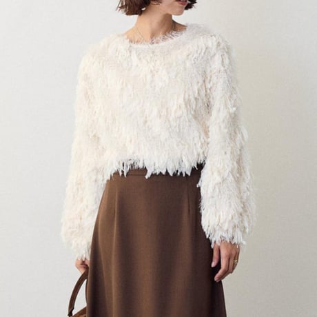 Feather Knit Top｜フェザーヤーンシャギーニットトップス（3color）　HB1067