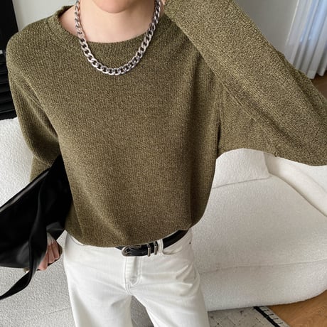 Soft Rib Knit Top｜ソフトリブニット長袖トップス（3color）　HB1027