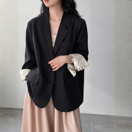 pinstripe tailored jacket｜ピンストライプテーラードジャケット　HA1069