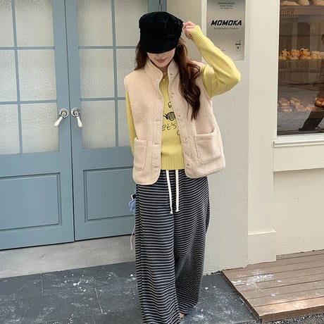 Soft Stripe Fleece Pants｜ソフトストライプフリースパンツ（2color）　HC1008
