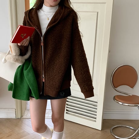 Soft Fleece Zip Hoodie｜ソフトフリースフーディーカーディガン（2color）　HA1006