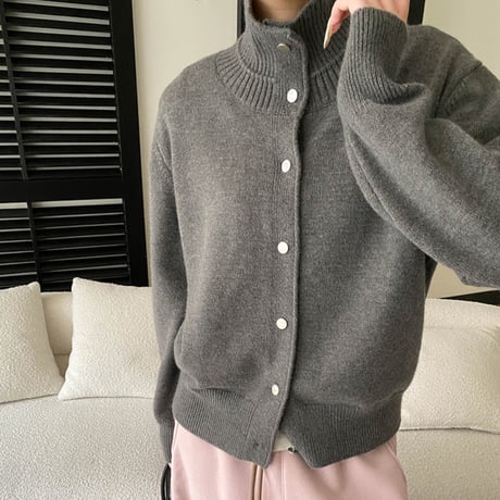 Turtleneck Knit Cardigan｜タートルネックニットカーディガン（4color）　HA1051