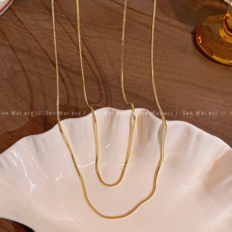 Layered Snake Chain Necklace｜レイヤードスネークチェーンネックレス　HI1010