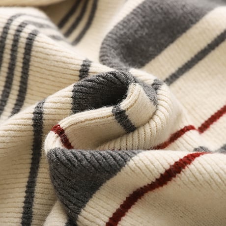 Retro Stripe Half Zip Knit｜ レトロストライプハーフジップニット （3color）　 HB1039