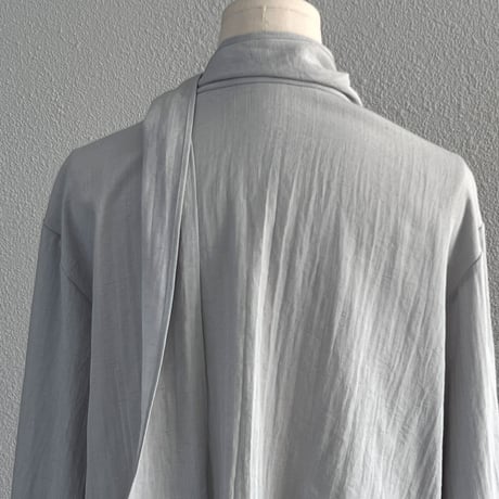 sheer chiffon tie blouse｜シアーシフォンタイブラウス（2color）　HB1086