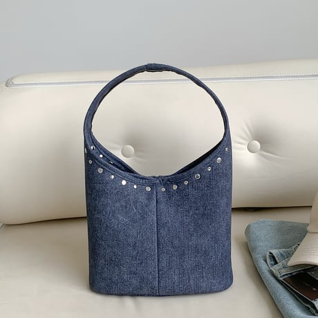 studs denim bucket bag｜スタッズデニムバケットバッグ（3color）　HH1040