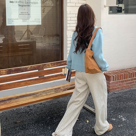Soft Stripe Fleece Pants｜ソフトストライプフリースパンツ（2color）　HC1008