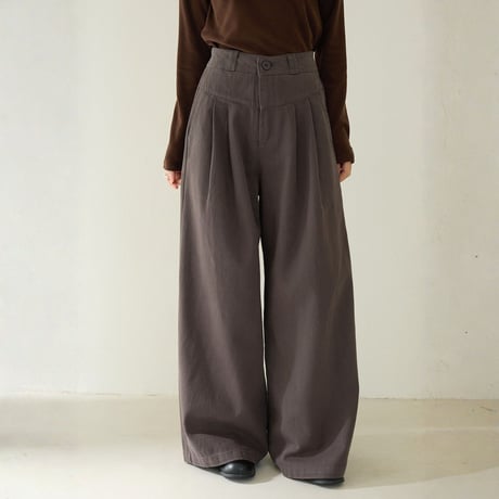 Tuck Wide Pants｜ハイウエストタックワイドパンツ（2color）　HC1031