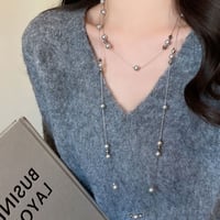Layered Pearl Long Necklace｜レイヤードパールロングネックレス　HI1004