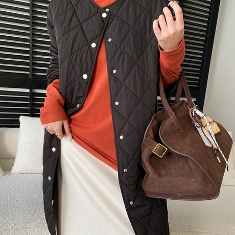 Quilting Long Coat｜キルティングロングコート（2color）　 HA1034